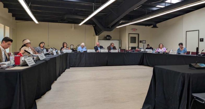 Members of the New Mexico Radioactive and Hazardous Materials Committee meet at New Mexico State University–Grants on July 11 to hear testimony on the future of uranium mining in the state. Lawmakers reviewed five active or proposed uranium projects, including several near Mount Taylor. Sylvia Anzures Gonzales - CC