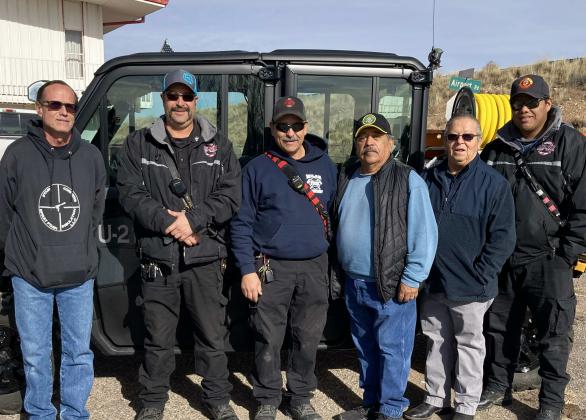 State Representative Eliseo Lee Alcon (Cibola &amp; McKinley Counties - District 6) joined Village of Milan Fire Chief, Daniel Urioste, Milan Mayor, Felix Gonzales, Milan Trustee James Mercer, Assistant Fire Chief Michael Rivera, and Milan fire fighter-intraining, Isaac Gutierrez, for the unveiling of the new Can-Am Defender ATV. Faith Mosley - CC