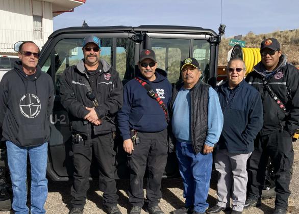 State Representative Eliseo Lee Alcon (Cibola &amp;amp; McKinley Counties - District 6) joined Village of Milan Fire Chief, Daniel Urioste, Milan Mayor, Felix Gonzales, Milan Trustee James Mercer, Assistant Fire Chief Michael Rivera, and Milan fire fighter-intraining, Isaac Gutierrez, for the unveiling of the new Can-Am Defender ATV. Faith Mosley - CC