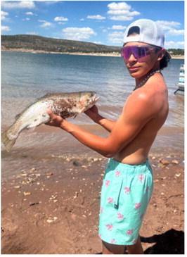 Zeth Villasana caught a 22 1/2-inch Rainbow Trout at Bluewater Lake on May 25, 2025 Courtesy Photo
