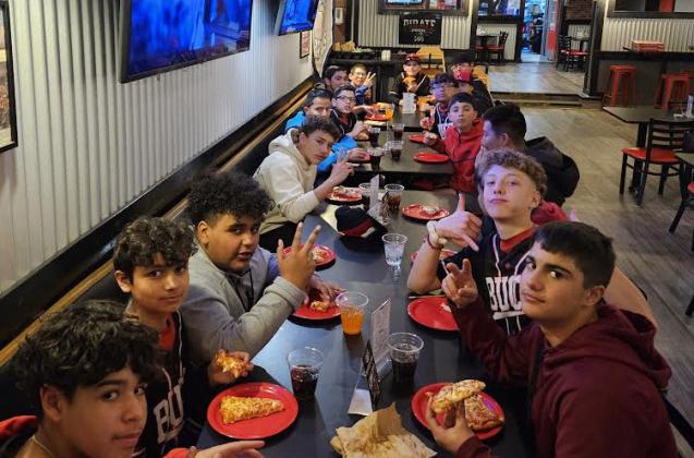 The Los Alamitos baseball team enjoyed a team party during the season at Pizza 9 here in Grants. Richard Sanders - AJJ
