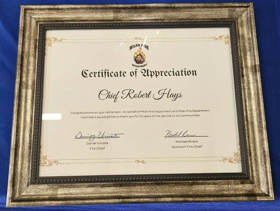 Fire Chief Robert Hays Retires After 42 Years of Service
