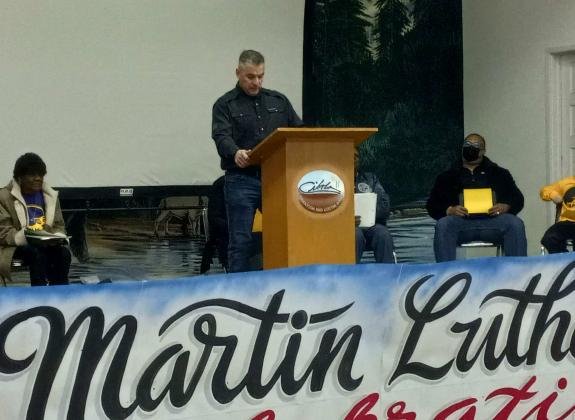 City of Grants Mayor Erik Garcia attended and spoke at the Jan. 16 Dr. Martin Luther King Jr. Day celebrations at the 515 W. High Street building in Grants, New Mexico. The 17-year-old event is about turning passion into activism and reminding the community of how Dr. King transformed the country in terms of civil rights. Creg Gergen - CC