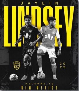 New Mexico United Announces Singing of Defender Jaylin Lindsey