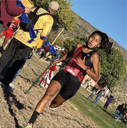 Laila Martinez of the Lady Pirates cross team placed ninth overall this past weekend at the state cross country meet in class 4A. Laila had a time of 10:50:50. In this stock photo. Laila competes at a recent meet. Franklin Romero - CC