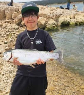 Vicente Parra, age 13, caught a 22-inch rainbow trout right after using PowerBait on May 24 Courtesy Photo