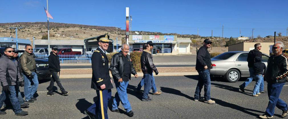 This year’s Veteran’s Day Celebrations included a ceremony at Freedom Park, a march from Freedom Park to Fire &amp;amp; Ice Park, and a meal provided to veterans from Homestake Mining. Some of the notable attendees include, Representative Harry Garcia, City of Grants Mayor Erik Garcia, and Village of Milan Mayor Felix Gonzales. Arieanna Crowson - CC