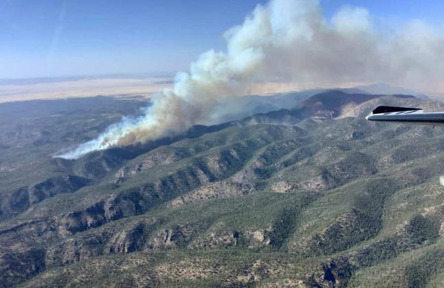 The San Mateo Mountains, which are a vital part of the Cibola National Forest, caught on fire May 1. Fire suppression teams are working diligently to put the fire out and protect the forest. Courtesy Photo