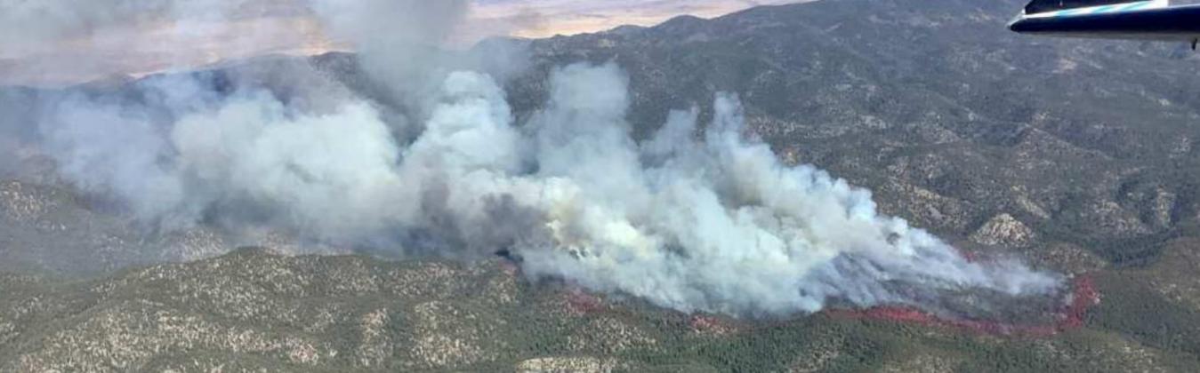 The San Mateo Mountains, which are a vital part of the Cibola National Forest, caught on fire May 1. Fire suppression teams are working diligently to put the fire out and protect the forest. Courtesy Photo