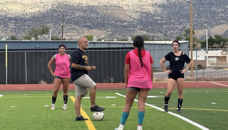New head coach of the Lady Pirate soccer team, Shaun Sanchez, has taken over the program this year with a new philosophy and opens a new chapter for the program. Sanchez and his team will head this weekend to play in the Aztec Tournament starting on Thursday with a game against Aztec High School. Franklin Romero - CC