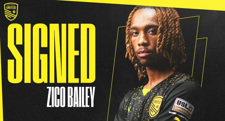 New Mexico United Announces Singing of Zico Bailey