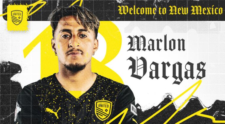 New Mexico United Announces Loan Signing of Marlon Vargas from Colorado Rapids II