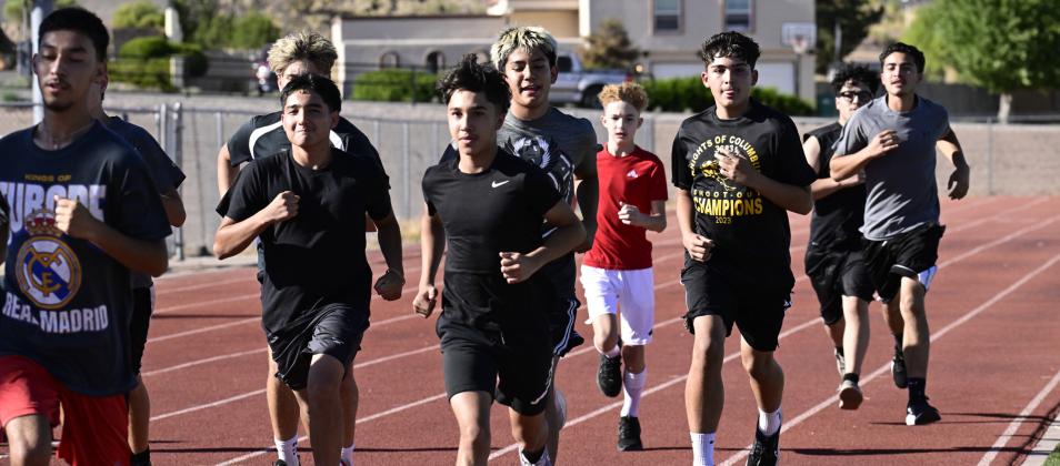 Get those running shoes out! Cross country season is upon us at Grants High School. The boys and girls cross country team is ready for the season that starts now in September. Franklin Romero - CC