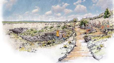 Junction Cave courtesy of DHM Design Artist's rendering of ABA-accessible viewing platform inside Junction Bridge Cave. Courtesy Photo