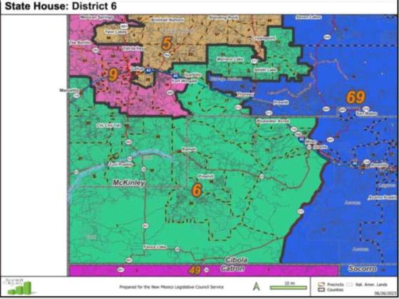New Mexico House District 6 covers half of Cibola County. The winner of the Democratic ticket will face the lone Republican challenger for this seat in November. The June primary is this coming Tuesday; polls are open from 7 a.m. to 7 p.m. Courtesy Photo