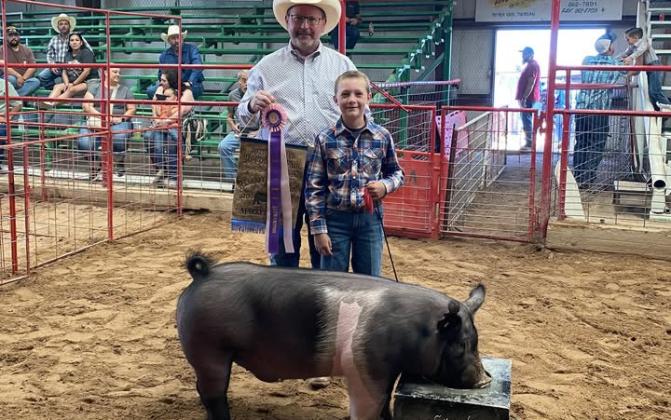 Res. Grand Champ Hog - Holden Cash Courtesy Photo