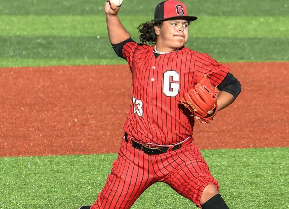 A focused Niko Young, 6, pitched the first game against the Deming Wildcats in the first round of the state baseball tournament. Young pitched seven innings and allowed eight hits, four runs, four earned runs, one walk and three strikeouts Franklin Romero - CC