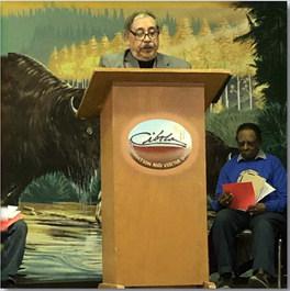 Village of Milan Mayor Felix Gonzales addressed the crowd at the 19th Annual Dr. Martin Luther King Day commemoration. Gonzales is an annual participant, never missing the celebration of Civil Rights. Amerika Rougemont - CC