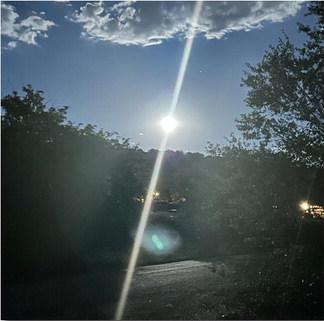 This blue moon was seen from the Village of Milan on August 31