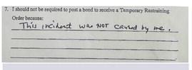 In a handwritten note on his court filing, Cibola Communities Economic Development Foundation President Robert E. Castillo emphasized that the April 26 incident involving Grants Mayor Erik Garcia “was NOT caused by me.” Castillo’s handwritten comment appears in his request to waive the bond requirement typically associated with the Temporary Restraining Order he had placed against Grants Mayor Erik Garcia.