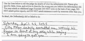 In a handwritten statement submitted to the 13th Judicial District Court, Cibola Communities Economic Development Foundation President Robert E. Castillo alleges that Grants Mayor Erik Garcia verbally assaulted him during an encounter at the Continental Divide Electric Cooperative’s annual meeting on April 26. Castillo claims the mayor “waved his finger” in front of his face and said, “I am going to get you.” A Temporary Restraining Order was granted May 8.