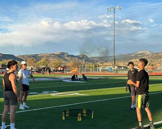 Grants High School Holds Bonfire for Prom