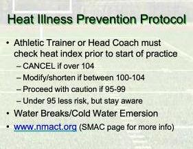 Prevent Athletic Heat Exhaustion