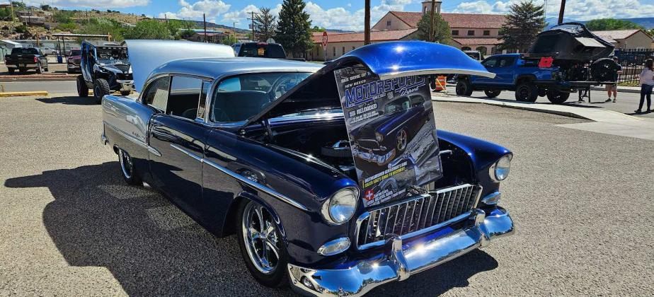 1st place winner Rudy Gallegos with a 1955 Chevy Bel Air
