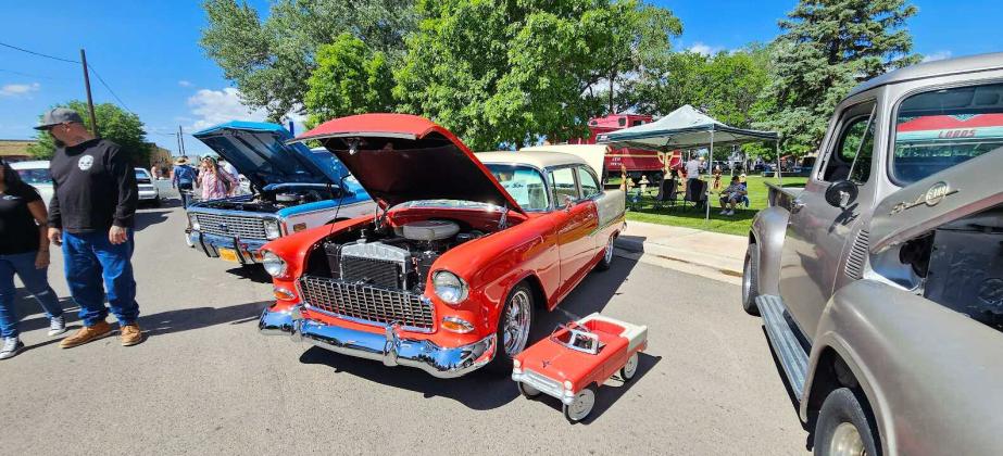 3rd place winner Wayne Sabroe with a 1955 Chevy Bel Air