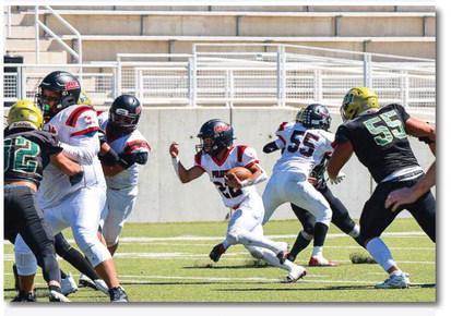 Pirate Andres Lazos (22) showing of this move on the field last week against the Hope Huskies. Franklin Romero - CC