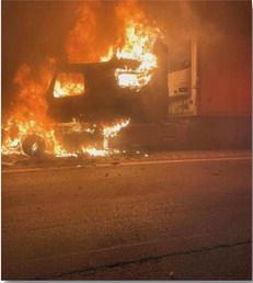 Firefighters Respond to Blazing Truck