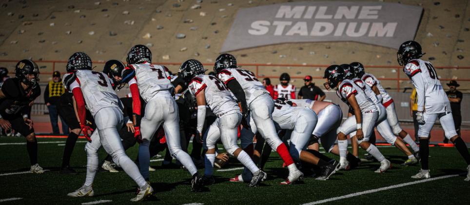 The Pirates defense putting in work against St. Pius last Saturday at Milne Stadium. Franklin Romero - CC