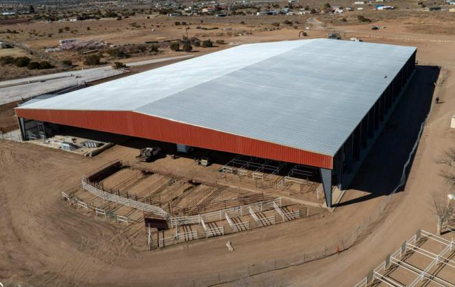 The City of Grants workers and Grants City Council are making major strides at the Grants Rodeo Grounds, enhancing facilities for future events. This new covered arena marks a significant investment and hard work in the community, supporting local rodeos, equestrian activities, and agricultural events. Many hands and minds have gone into crafting the policies in city council that has allowed the hard labor to begin. Photo by Matt Fletcher