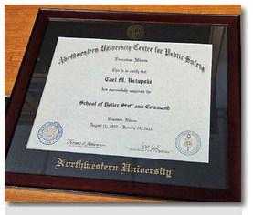 Milan Police Department Chief Carl Ustupski graduated from the School of Police Staff and Command at Northwestern University Center for Public Safety. The program was 22 weeks long and was held from August 15, 2022 to January 29, 2023. Arieanna Crowson CC
