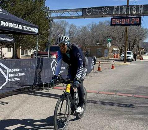 Taking first place in the 2023 Mt. Taylor Winter Quadrathlon was athlete Brent Herring of Durango, Colorado. He came in with an impressive time of 4:04:24. Courtesy Photo