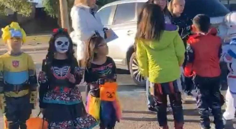 Mesa View Elementary held their first-ever schoolwide Halloween parade, these students prepare to go on the walk in celebration of spookiness. Courtesy Photo