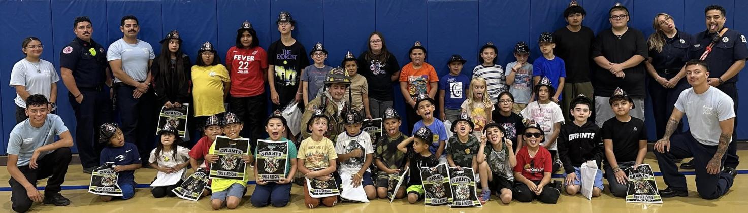 On July 23, 2025, crews from Grants Fire and Rescue went to Future Foundations Family Center to show local children in the Grants Summer Program what they do and their uniforms. Courtesy Photos