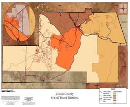 Map of the Grants-Cibola County Schools Board of Education districts. Three of the five districts—Districts 1, 2, and 3—are on the ballot in the 2025 Regular Local Election. Courtesy Photo
