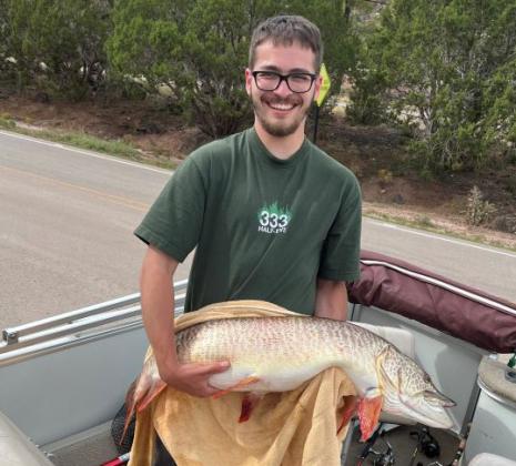 Isaiah Vigil caught a 43-inch tiger muskie on an incredible trip! Fishing buddies, Elijah and Gruncle also caught great muskies on Sept. 6. Courtesy Photo
