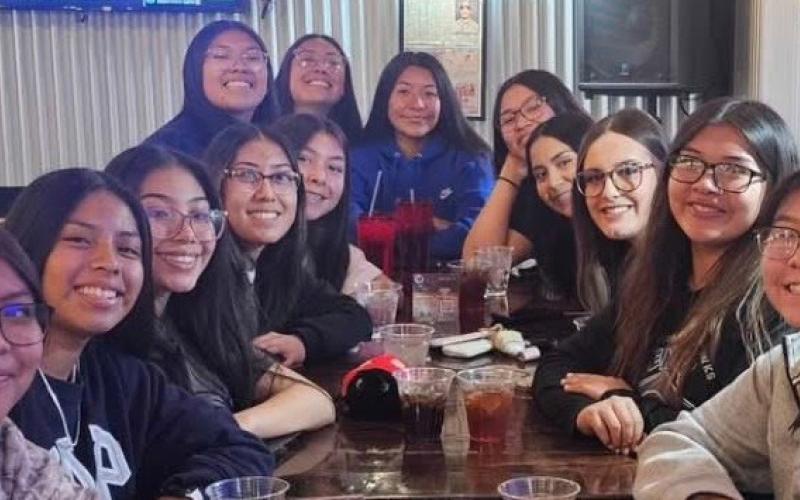 The Laguna-Acoma girls basketball team were crown district champs after defeating Ramah 60-28 last week. They received a four seed in the NUSENDA state 2A girls basketball tournament and will host Legacy Academy (17-10, 80) this Friday at 6 PM at 'The Nest'. Courtesy Photos