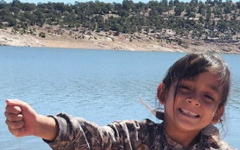 Elena Gonzales caught a trout using garlic cheese on March 18. Courtesy Photo