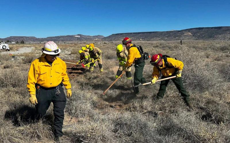 Wildland season might be here sooner than we think. Crews from Cibola County Emergency Services, Fence Lake Vol Fire, Candy Kitchen Vol Fire, and our very own Milan Volunteers are getting in some skills today after completing S130/S190. Sharp skills and situational awareness. Courtesy Photo