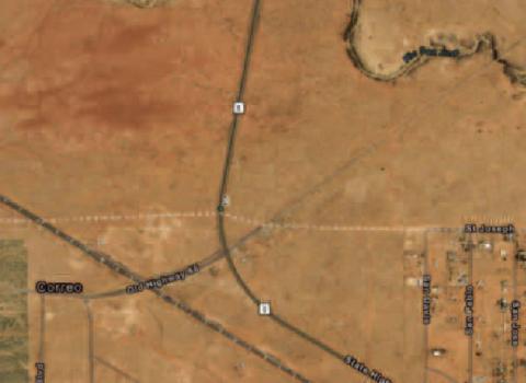 The New Mexico State Police are investigating an officer- involved shooting by the Laguna Police Department, where a distressed woman, Georgia Martinez Rubio, allegedly pointed a firearm at EMS and officers before being shot and injured. Pictured is the mile marker 2 on State Road 6, where the incident occurred. Courtesy Photo