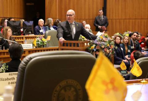 Chief Justice David K. Thomson delivers the State of the Judiciary address Photos courtesy of the Administrative Office of the Courts