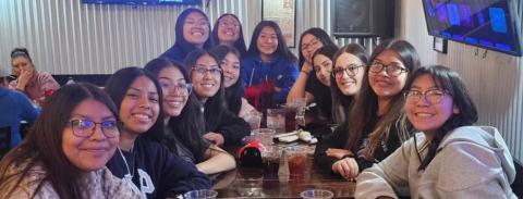 The Laguna-Acoma girls basketball team were crown district champs after defeating Ramah 60-28 last week. They received a four seed in the NUSENDA state 2A girls basketball tournament and will host Legacy Academy (17-10, 80) this Friday at 6 PM at 'The Nest'. Courtesy Photos