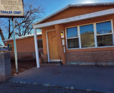 The exterior of 252 Mountain Road in Grants, NM, is part of the Sierra Vista Trailer Court, where Harry Garcia claims residency for House District 6. Investigators from the NMDOJ found the property under renovation and uninhabited, with no furniture, personal belongings, or evidence of regular habitation. Courtesy Photo
