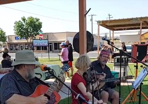 Local musicians provide peaceful, enjoyable music for parkgoers at the Grants Farmers Market. The market is held every Saturday morning from 9 a.m. to 12 p.m. Diego Lopez - CC