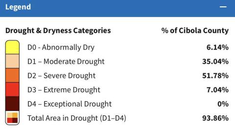 Cibola Drought Monitor – August Update