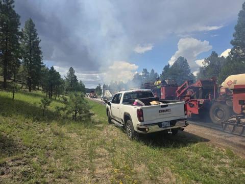 Milan NMDOT Crews Improve US 180 East of Luna