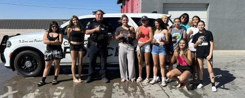 The Lady Pirates basketball team has been busy working on skills, attending camps and hosting kids camps all summer in getting ready for next year's season. Recently they held a car wash as a fundraiser. Courtesy Photo